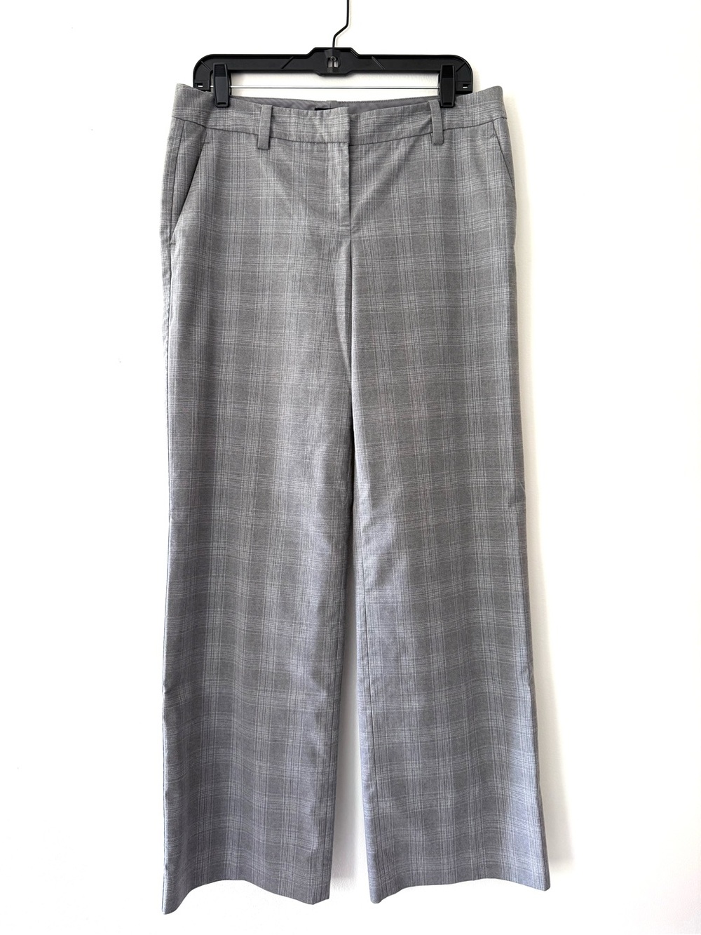 The Limited Grey Glen Plaid Wide Leg Trousers Dress Pants Career Workwear Sz 10 - Picture 2 of 9